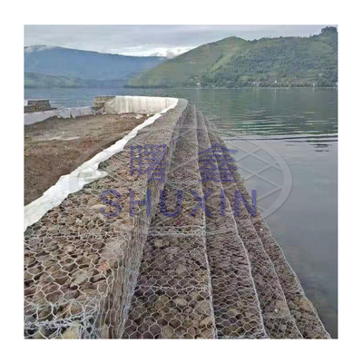 8*10cm 2.7mm Gabion Tel Sepetler Galvanizli / Pvc Kaplı 2x1x1m
