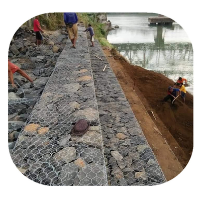 80x100mm 2x1x1 4mm Gabion Sepetler Pvc Kaplı Galfan 260 Gsm Çinko Kaplı