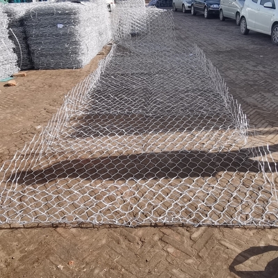 Ağır Hizmet Tipi 3.0 Mm Galfan Mesh Gabion Sepetleri İstinat Duvarları için 2m X 1m X 1m Tel