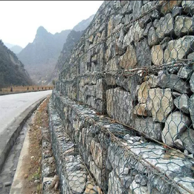 Nehir Yönetmeliği için 3 * 1 * 1m Çelik Gabion Sepetleri Sıcak Galvanizli Hasır