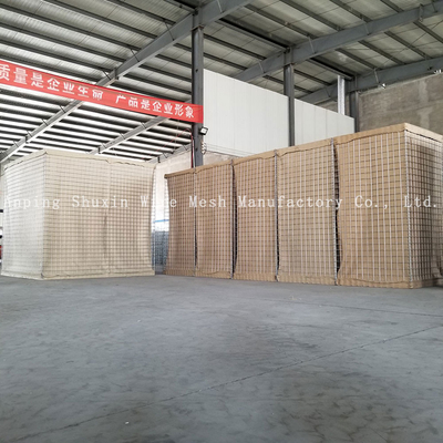 5mm Savunma Bariyerleri Kaynaklı Galvanizli Galfan Tel Hesco Bastion Patlama Duvarı